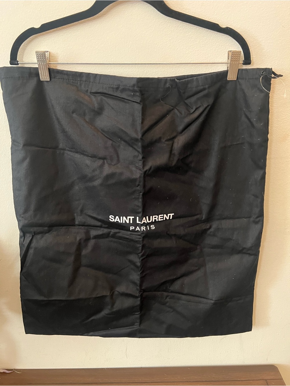 Saint Laurent Black Large Drawstring Dustbag